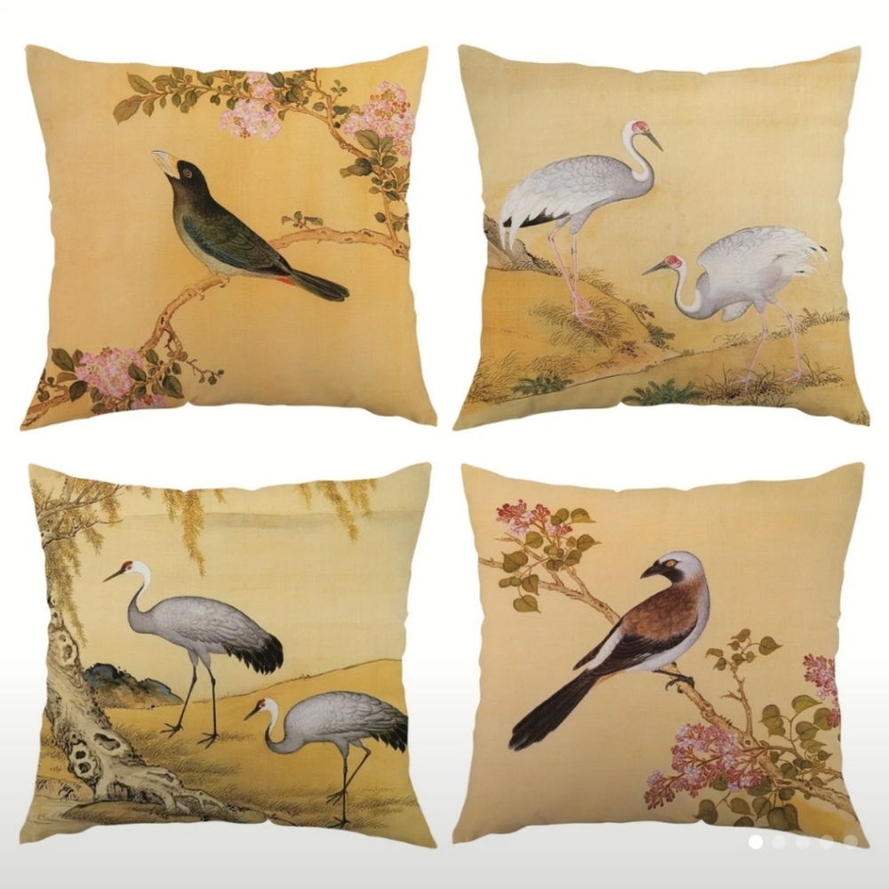 Chinoiserie throw pillow- set of 4